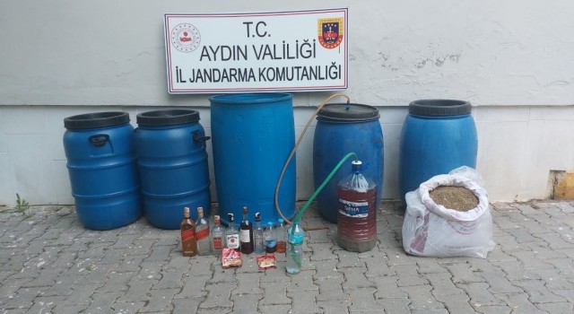 Bozdoğanda 530 litre el yapımı içki ele geçirildi