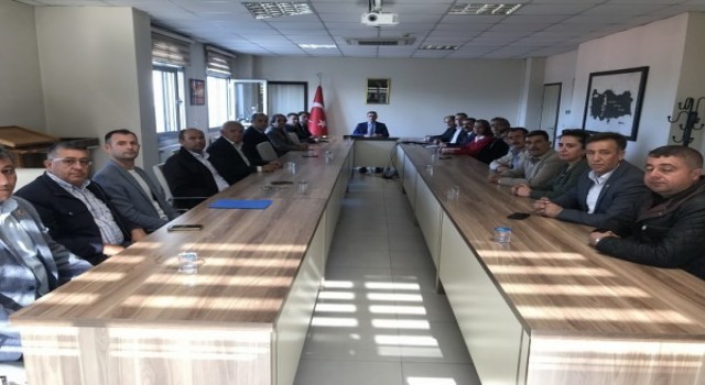 Burhaniyede Mahalle Muhtarları toplantısı yapıldı
