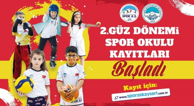 Büyükşehir Spor A.Ş. 2inci Güz Dönemi Spor Okulu kayıtları başladı