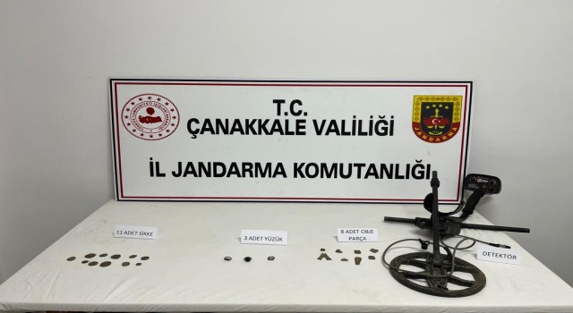 Çanakkalede tarihi eser kaçakçılarına darbe