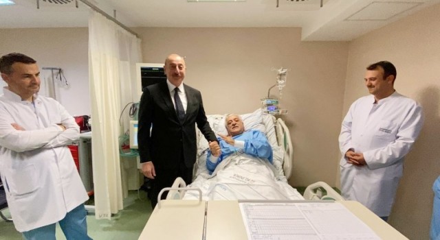 Cumhurbaşkanı Aliyev, Binali Yıldırım ve Şamil Ayrımı hastanede ziyaret etti