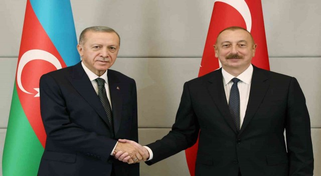 Cumhurbaşkanı Erdoğan, Cebrayılda Aliyev ile görüştü