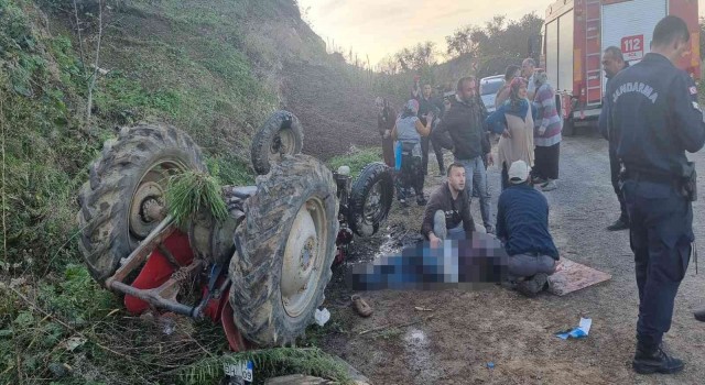 Devrilen traktörün altında kalan sürücü hayatını kaybetti