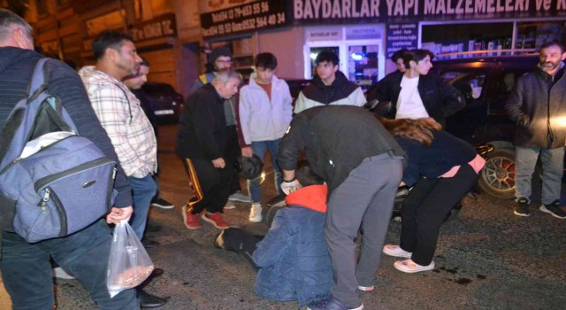 Hatalı sollama kazayla sonuçlandı: O anlar kamerada