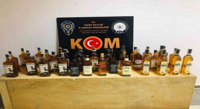 Hatayda 36 şişe kaçak içki ele geçirildi
