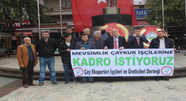 İşçiler ÇAYKURdan Kuş dili ile kadro istediler