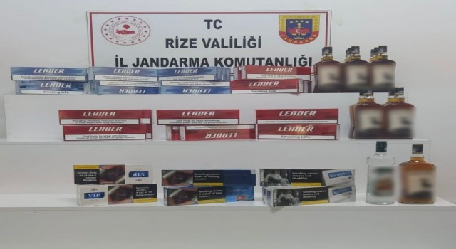 Jandarmadan kaçak içki ve sigara operasyonu: 3 gözaltı
