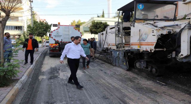 Karaköprüde asfalt yollar yenileniyor