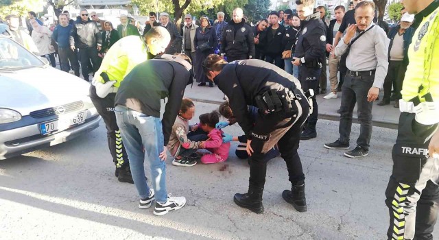 Karamanda otomobilin çarptığı kız çocuğu yaralandı