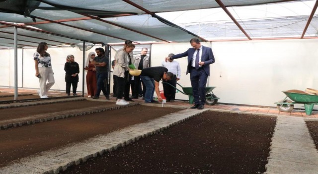 Kaymakam Karaman, 300 bin mevsimlik çiçeğin ilk tohumunu attı