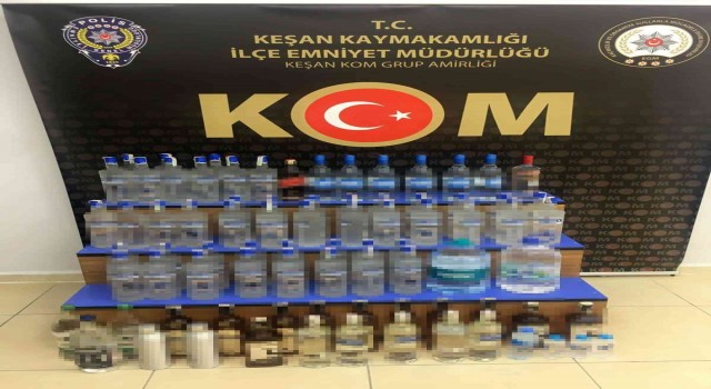 Keşanda 81 şişe gümrük kaçağı alkol ele geçirildi