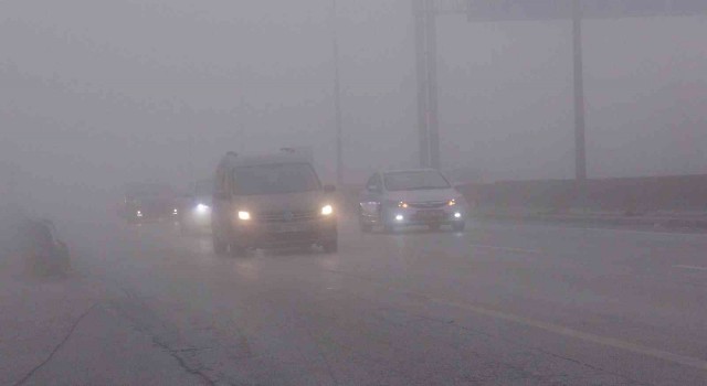 Kocaelide yoğun sis sebebiyle göz gözü görmüyor