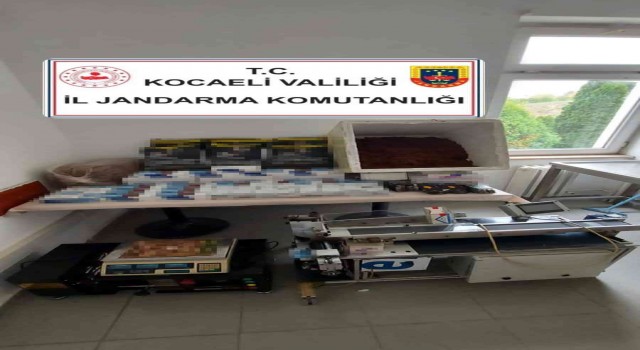 Kocaelinde jandarma ekiplerinden kaçak sigara operasyonu