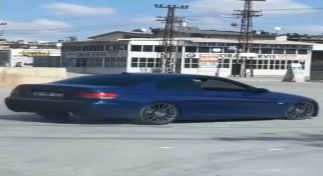 Konyada drift atan magandaya 9 bin 552 TL ceza