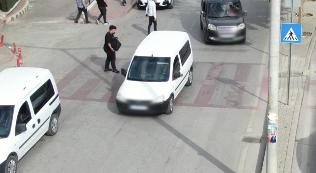 Konyada trafik hem karadan hem havadan denetleniyor