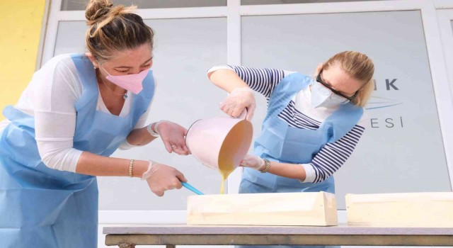 Mahalle evlerinde üretilen mis kokulu sabunlar festivale hazır