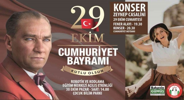 Menteşe Belediyesi Cumhuriyet Bayramını etkinliklerle kutluyor
