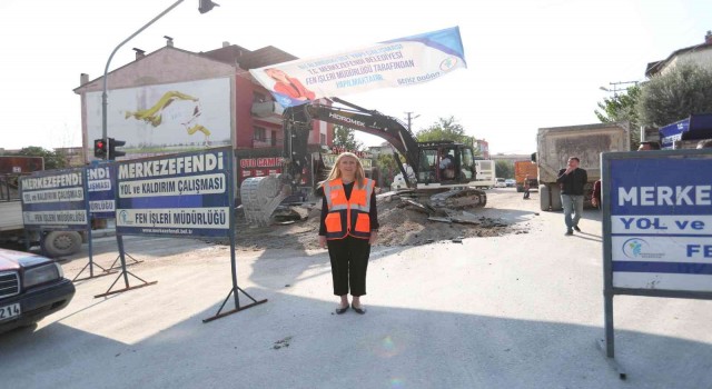 Merkezefendide üst yapı hızla sürüyor