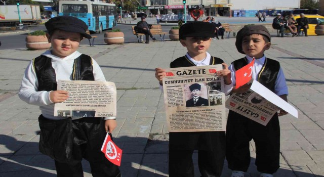 Minik öğrencilerden Cumhuriyet Bayramına özel gazete