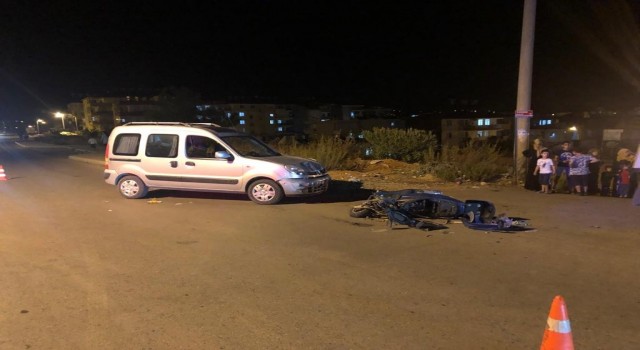 Motosiklet kazasında 2 yaşındaki oğluyla ölümden döndü