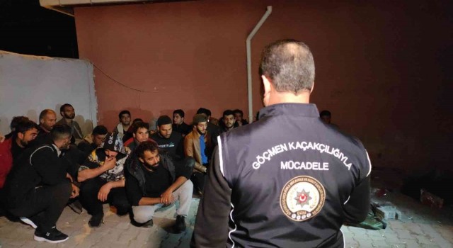 Müstakil evde yapılan aramada 29 düzensiz göçmen yakalandı