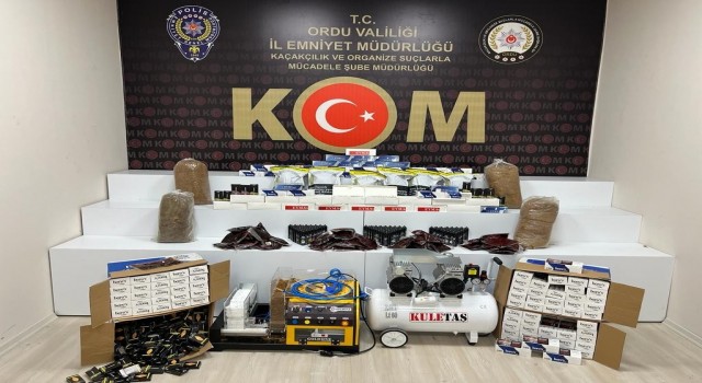 Orduda kaçak tütün mamulleri operasyonu
