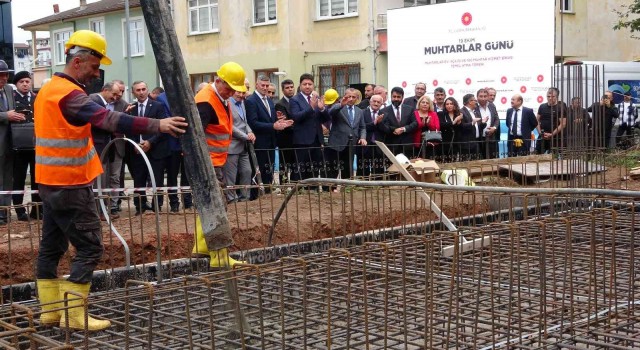 Orduda muhtarlık hizmet binasının temeli atıldı