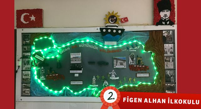 Osmaniye'de 29 Ekim Cumhuriyet Bayramı temalı okul panosu tasarım yarışması sonuçlandı