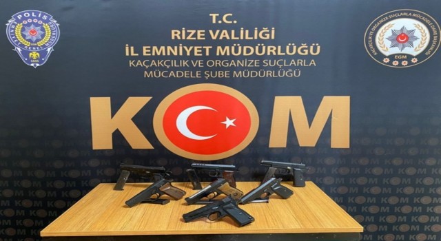 Rizede silah kaçakçılığı operasyonu