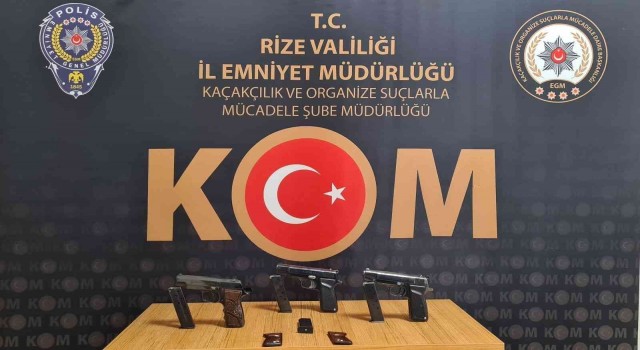 Rizede silah kaçakçılığı operasyonu: 2 gözaltı