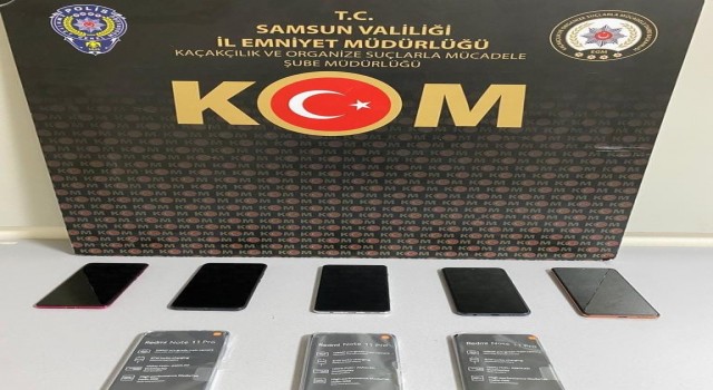 Samsunda kaçak cep telefonu ele geçirildi