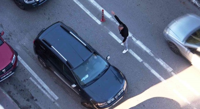 Samsunda trafikte yol verme gerginliği