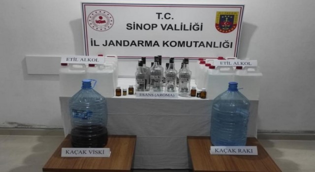 Sinopta kaçak alkol operasyonu