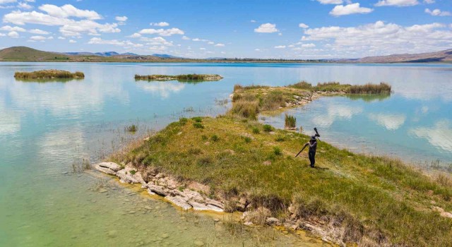 Sivasta doğa harikası göl fotoğrafçıların uğrak yeri oldu