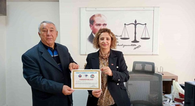 TADDEFden Arzu İset Uda teşekkür belgesi