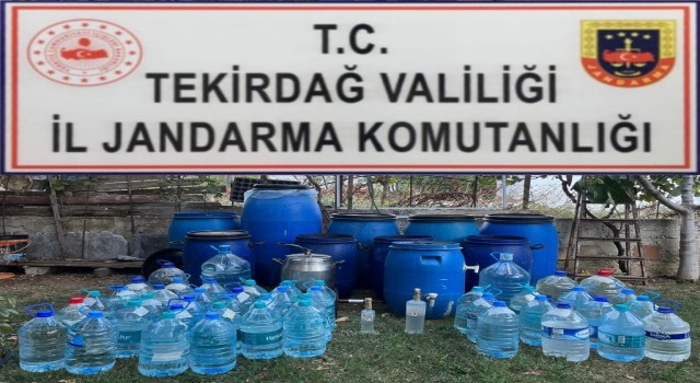 Tekirdağda 1 ton sahte içki ele geçirildi