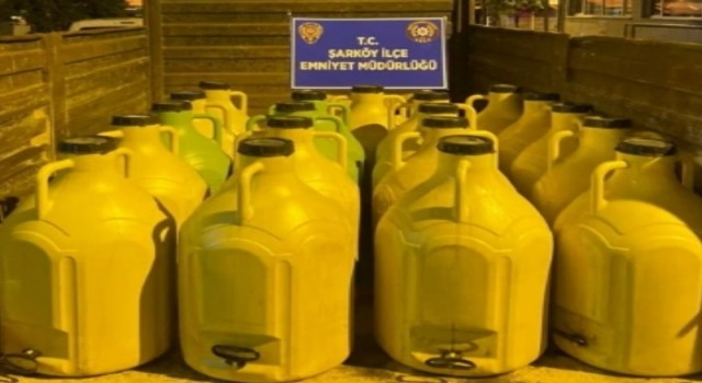 Tekirdağda bir ton kaçak şarap ele geçirildi
