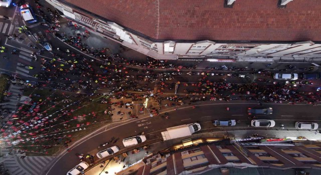 Tekirdağ'da fener alayı drone ile havadan görüntülendi