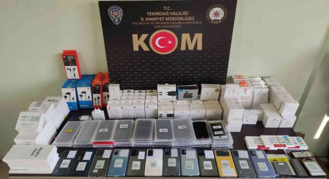 Tekirdağda kaçak telefon operasyonu