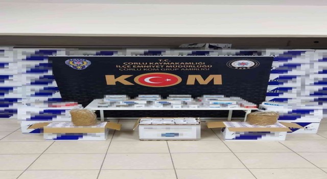 Tekirdağda milyonlarca makaron ele geçirildi