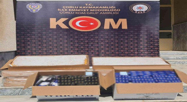 Tekirdağda tütün ve makaron operasyonu