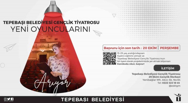 Tepebaşı Gençlik Tiyatrosu yeni oyuncularını arıyor