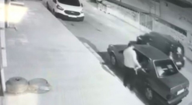 Tuzlada otomobil hırsızlığı kamerada: 1 şüpheli tutuklandı