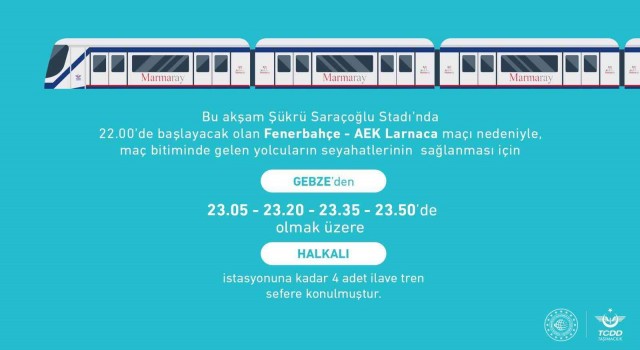 UEFA Avrupa maçı için Marmaraydan ek sefer