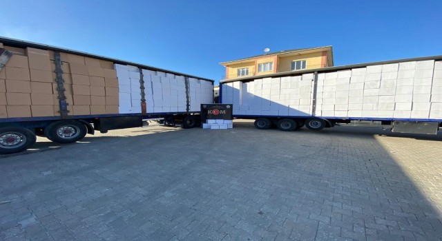 Uşakta 5 milyon TL değerinde kaçak 28 milyon makaron ele geçirildi