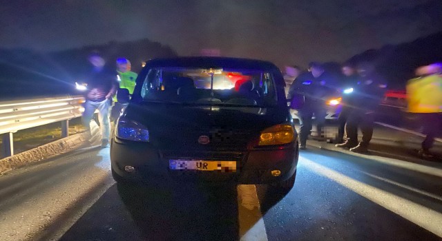 Uygulamadan kaçan zanlı barikatla yakalandı