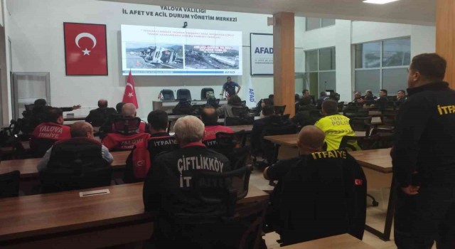Yalovada kazalarda olay yeri eğitimi verildi