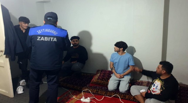 Zeytinburnunda günübirlik pansiyon operasyonu: 350 kaçak göçmen yakalandı
