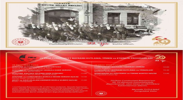Zonguldakta 29 Ekim Cumhuriyet Bayramı coşkuyla kutlanacak