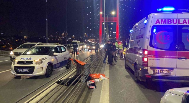 15 Temmuz Şehitler Köprüsünde feci kaza: Motosiklet bariyere çarptı, 1 ölü 1 yaralı